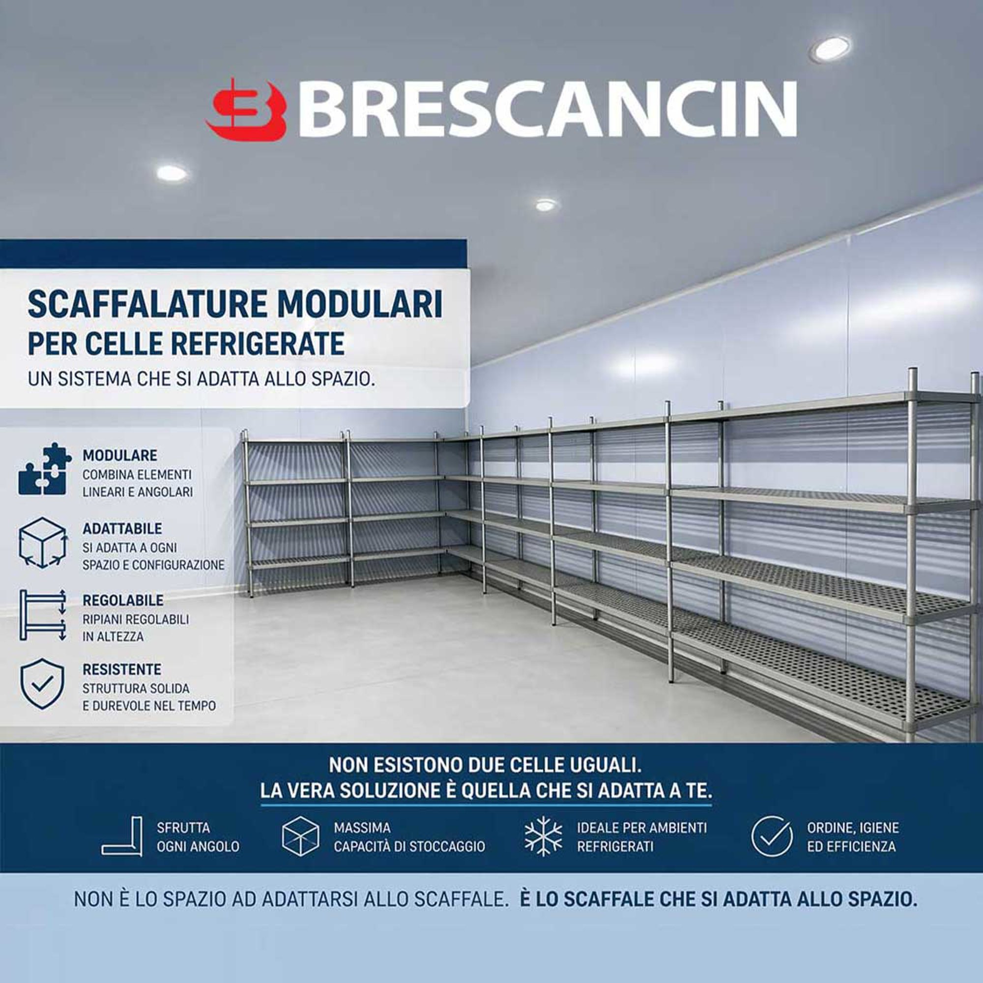 ➡️ SCAFFALATURE MODULARI PER CELLE REFRIGERATE